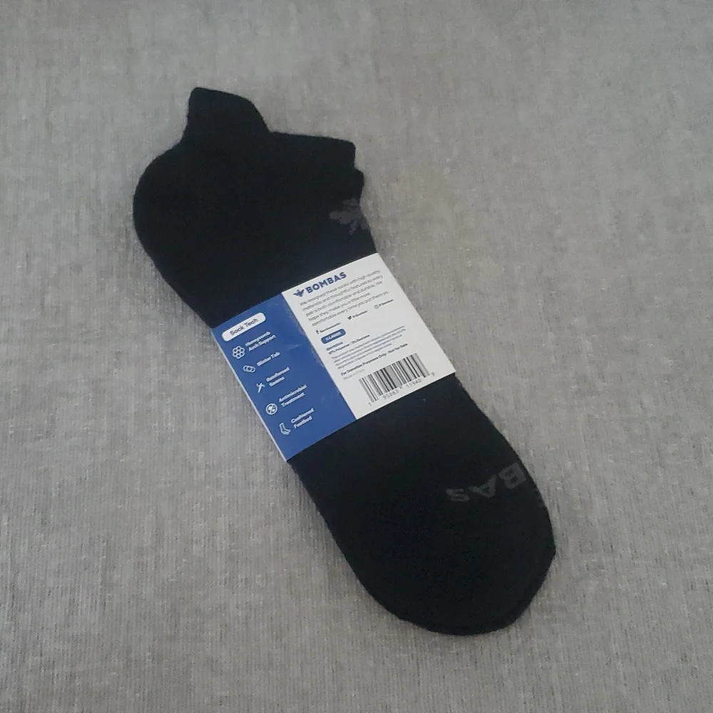 Bombas XL Black Ankle Socks NWT